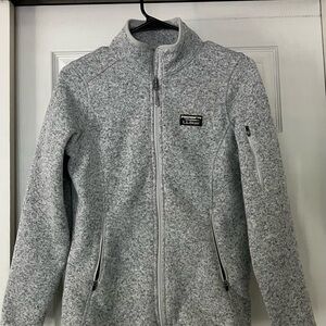 L.L. Bean Heather Gray Fleece Jacket Size XS REG